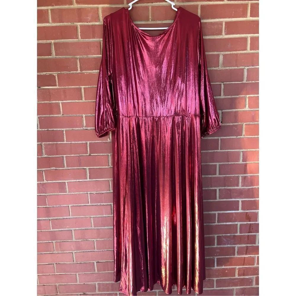 Red Torrid Metallic Maxi Dress NWT XL 18-20 - Picture 5 of 6
